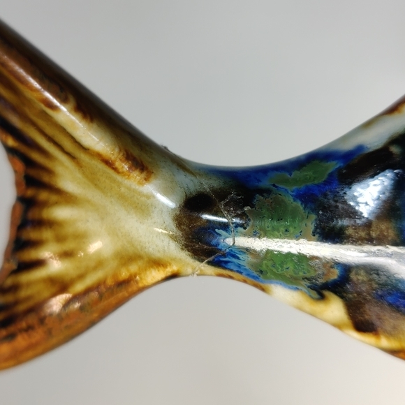 Ken Edwards 8in Vintage Large  Long Leaping Fish Sculpture - Picture 12 of 15